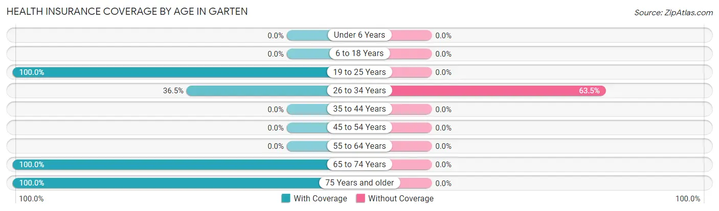 Health Insurance Coverage by Age in Garten