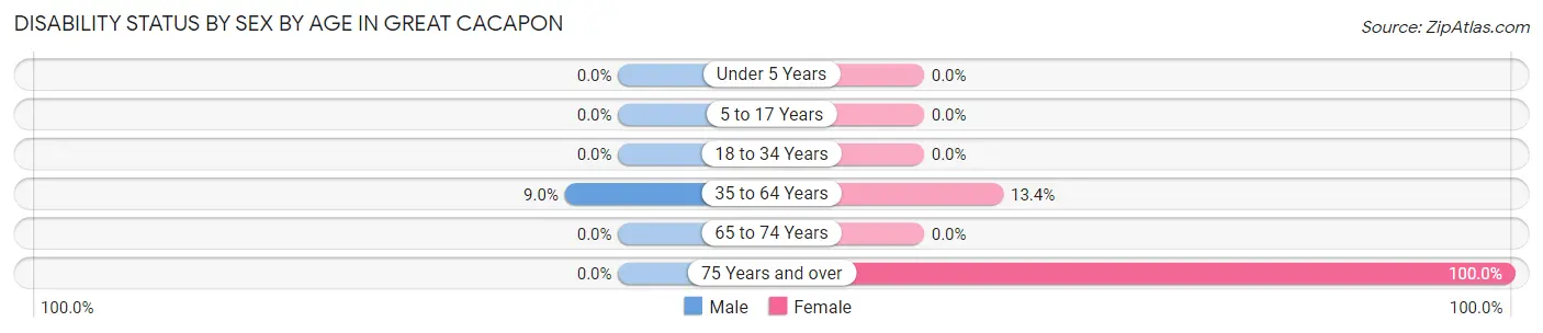 Disability Status by Sex by Age in Great Cacapon