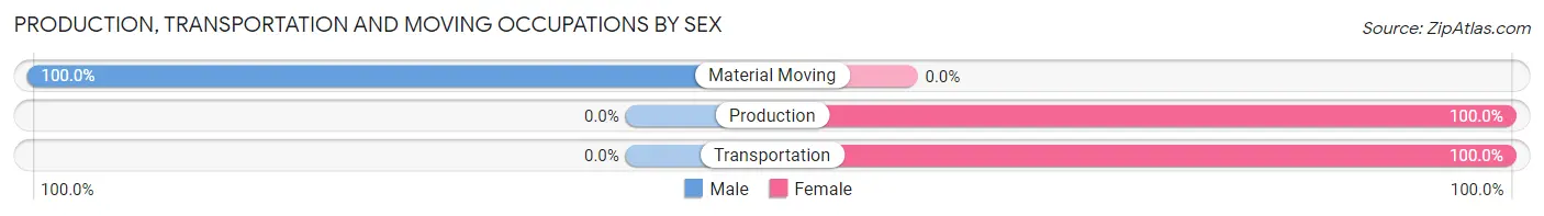 Production, Transportation and Moving Occupations by Sex in Hartford City