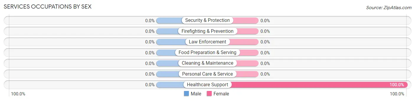 Services Occupations by Sex in Hartford City