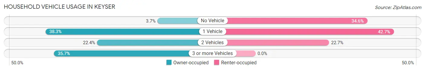 Household Vehicle Usage in Keyser