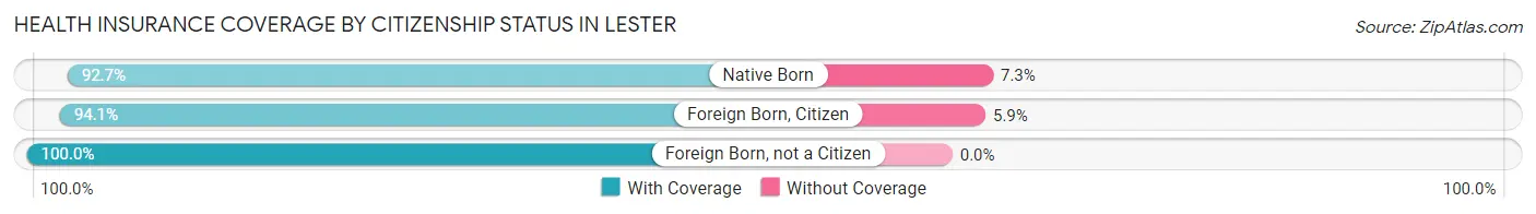 Health Insurance Coverage by Citizenship Status in Lester