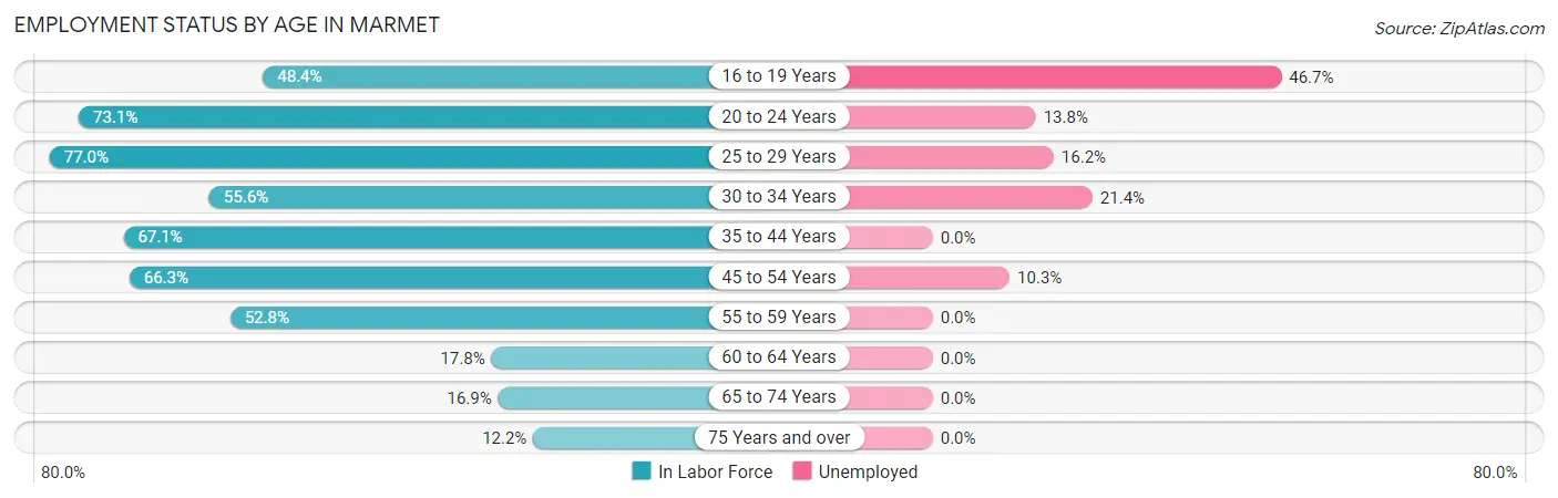 Employment Status by Age in Marmet