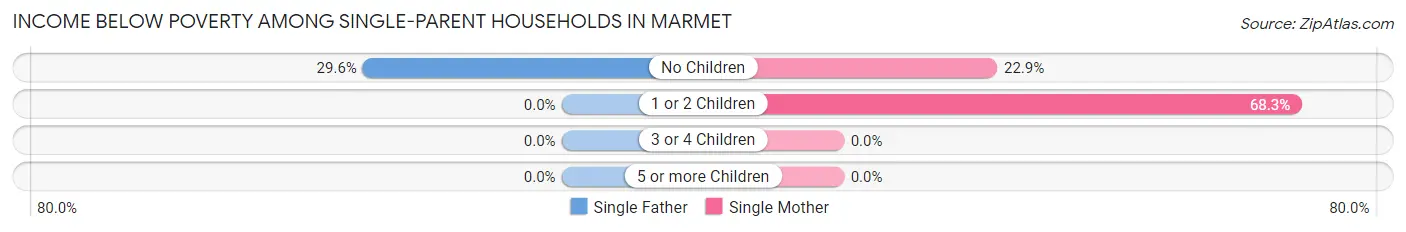 Income Below Poverty Among Single-Parent Households in Marmet