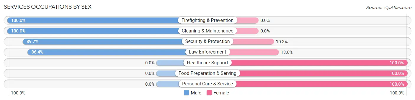 Services Occupations by Sex in Marmet