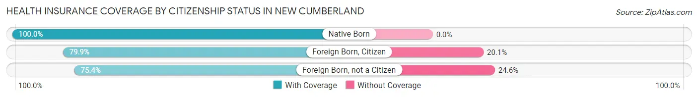 Health Insurance Coverage by Citizenship Status in New Cumberland