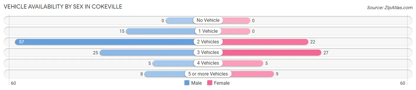 Vehicle Availability by Sex in Cokeville
