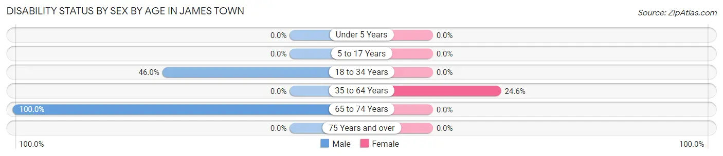 Disability Status by Sex by Age in James Town