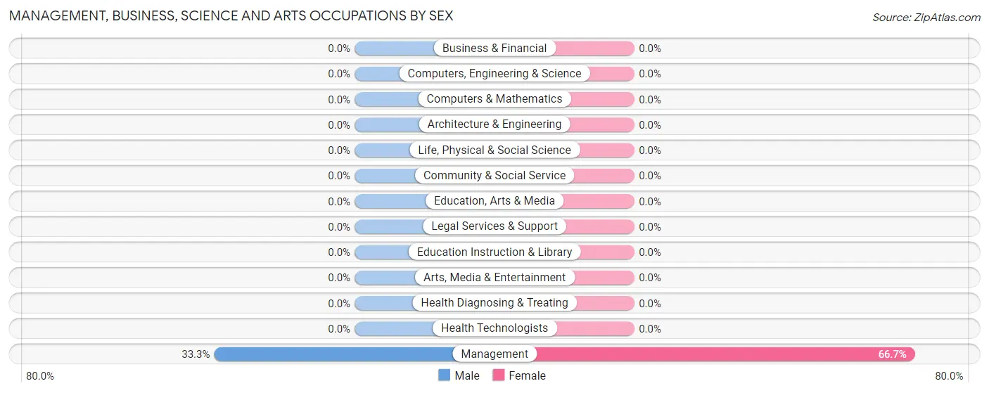 Management, Business, Science and Arts Occupations by Sex in Little America