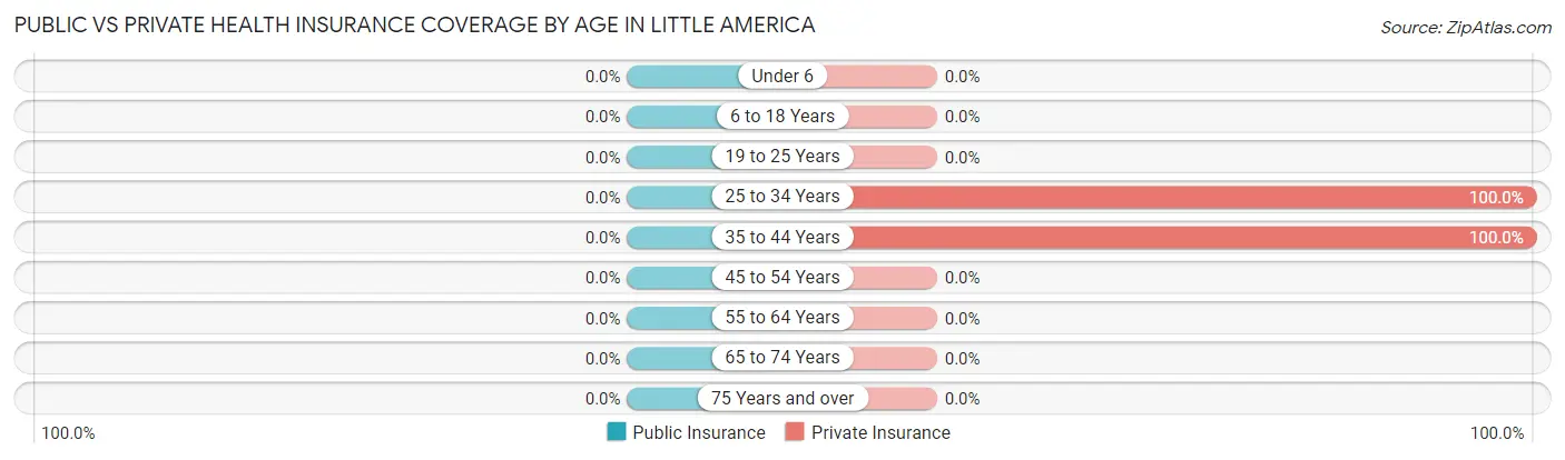 Public vs Private Health Insurance Coverage by Age in Little America