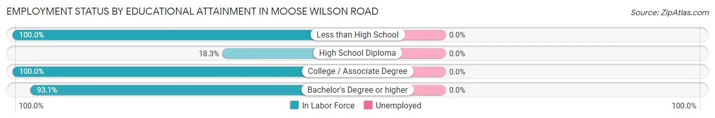Employment Status by Educational Attainment in Moose Wilson Road