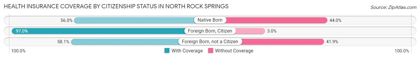 Health Insurance Coverage by Citizenship Status in North Rock Springs