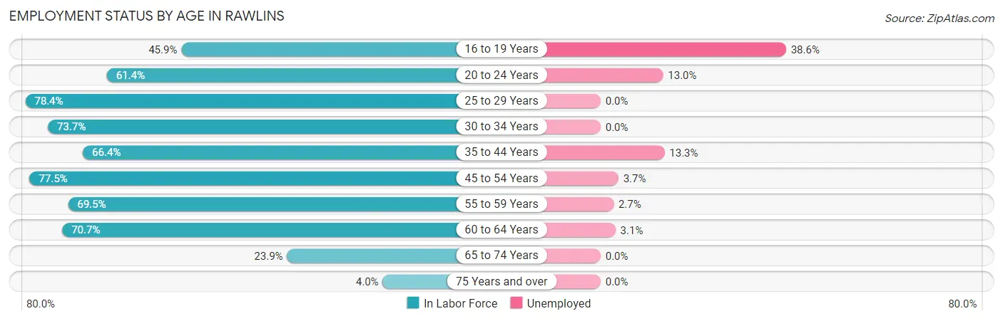 Employment Status by Age in Rawlins