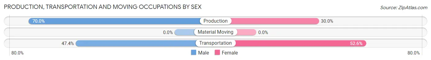 Production, Transportation and Moving Occupations by Sex in Sundance