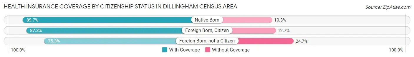 Health Insurance Coverage by Citizenship Status in Dillingham Census Area