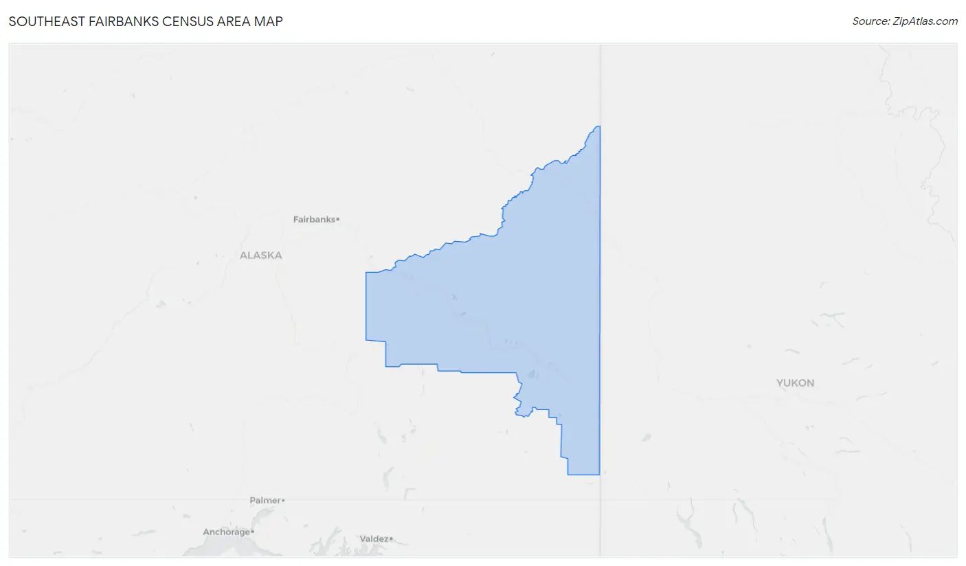 Southeast Fairbanks Census Area Map