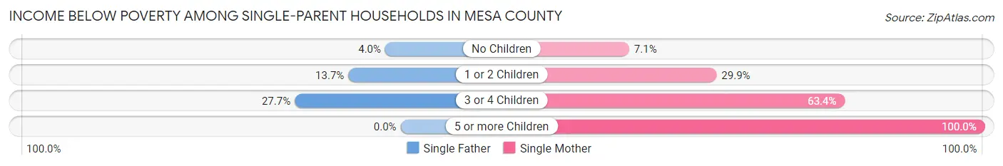 Income Below Poverty Among Single-Parent Households in Mesa County