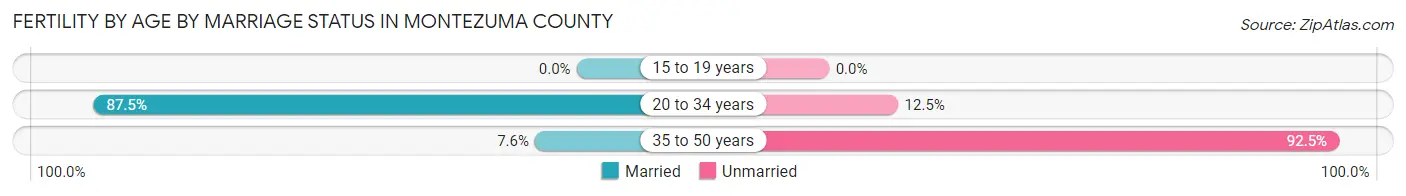Female Fertility by Age by Marriage Status in Montezuma County