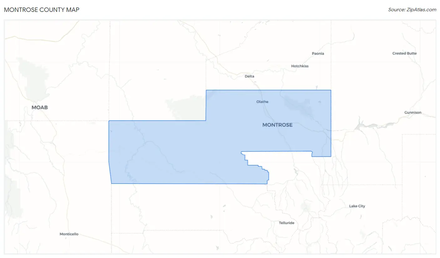 Montrose County Map