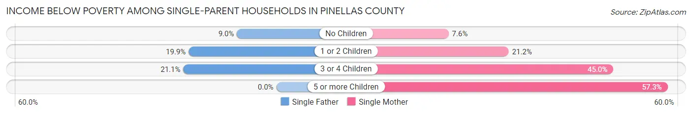 Income Below Poverty Among Single-Parent Households in Pinellas County