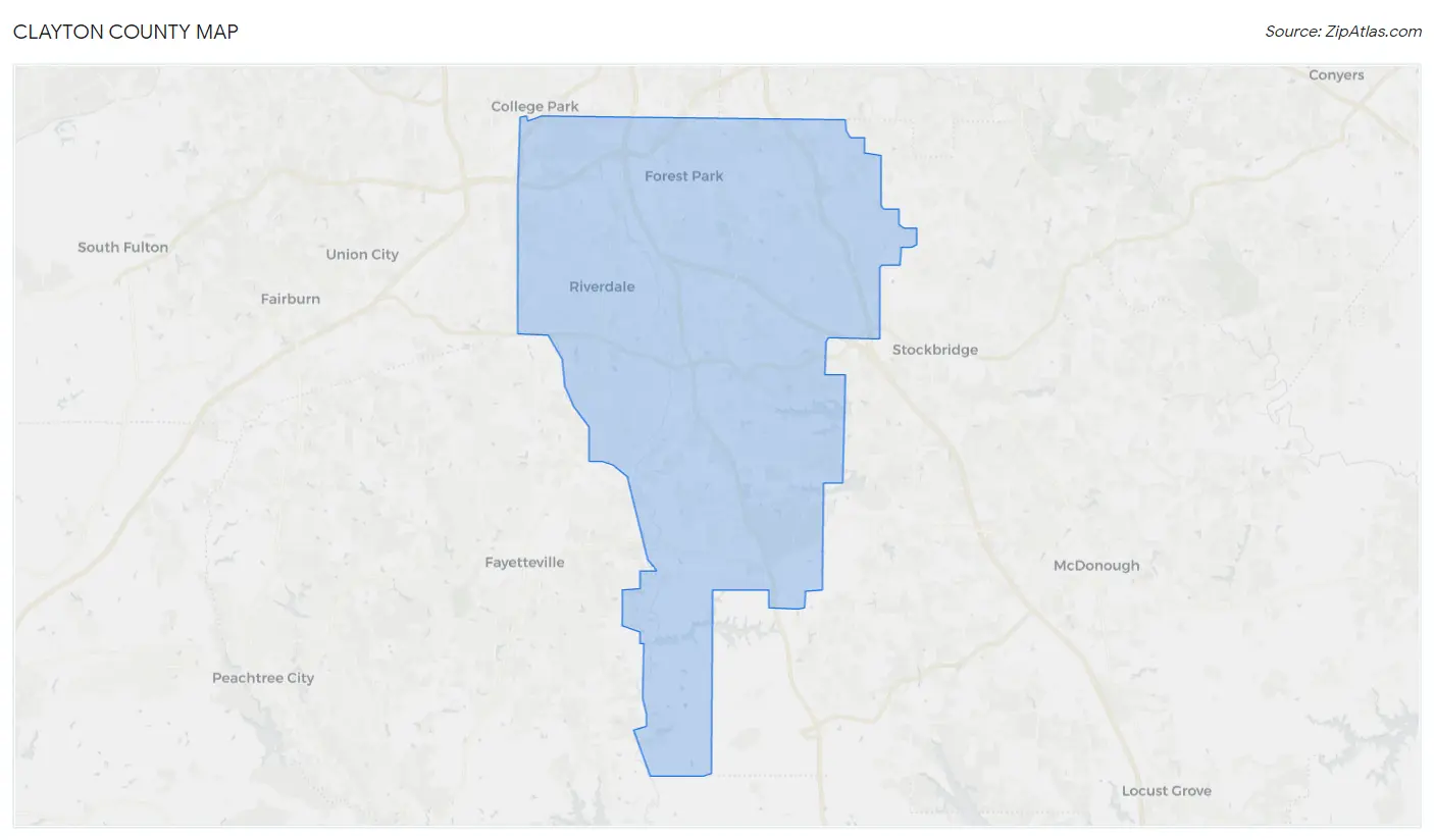 Clayton County Map
