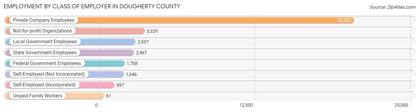 Employment by Class of Employer in Dougherty County