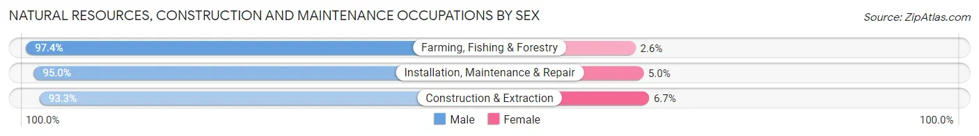 Natural Resources, Construction and Maintenance Occupations by Sex in Richmond County