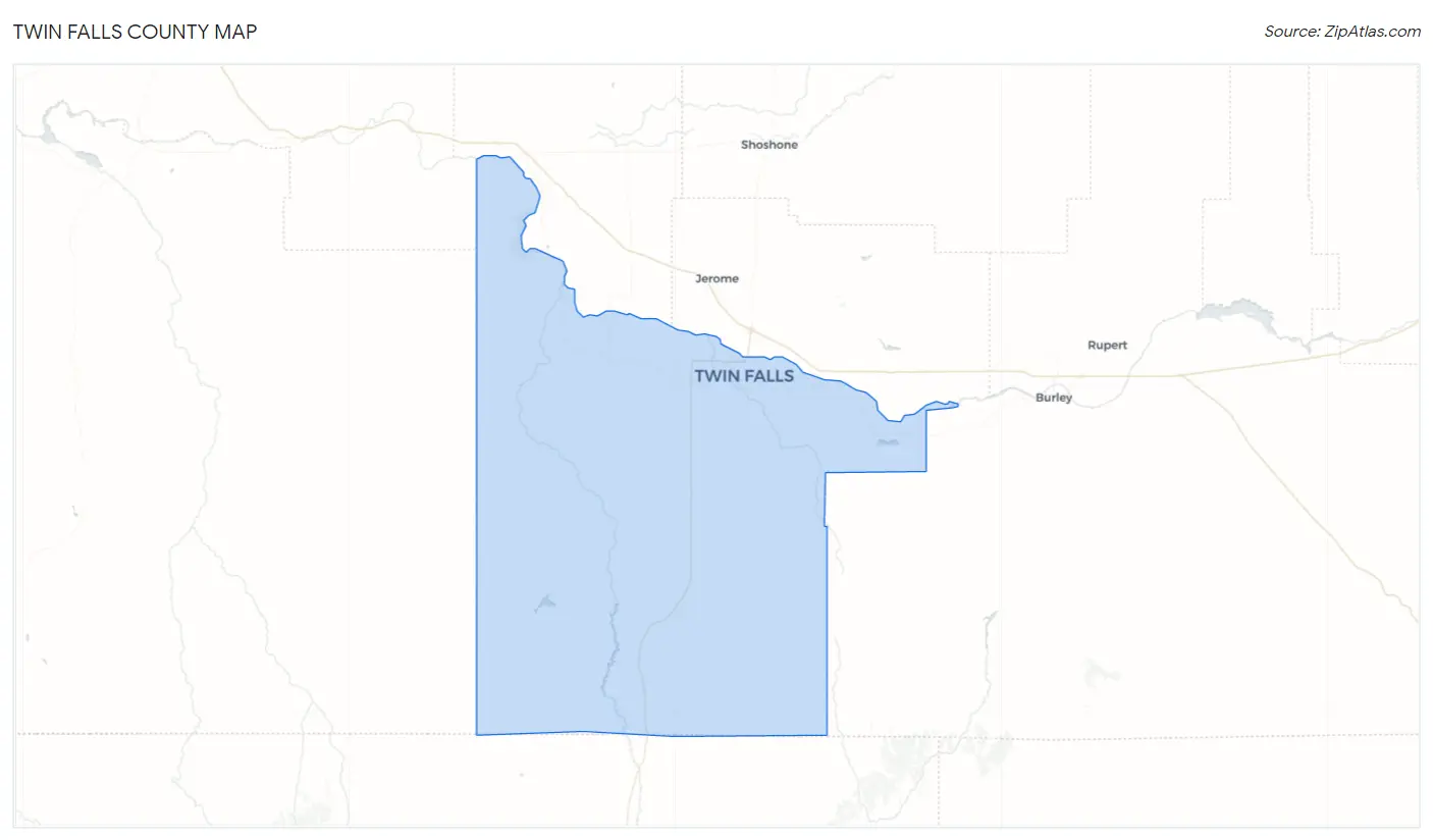 Twin Falls County Map