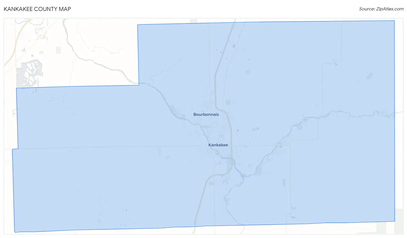 Kankakee County Map