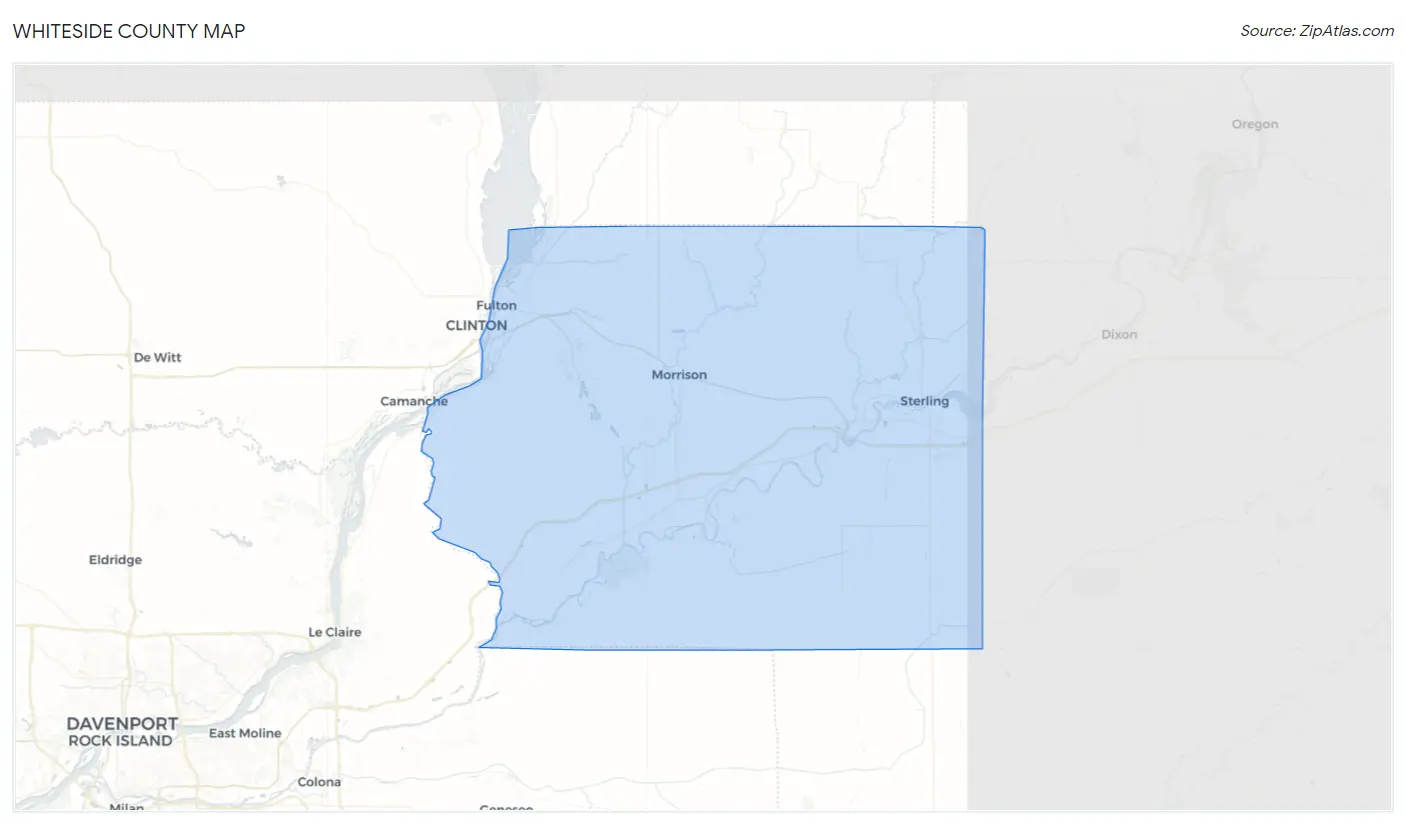 Whiteside County Map