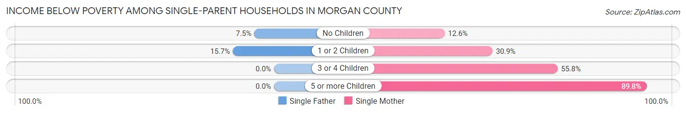 Income Below Poverty Among Single-Parent Households in Morgan County
