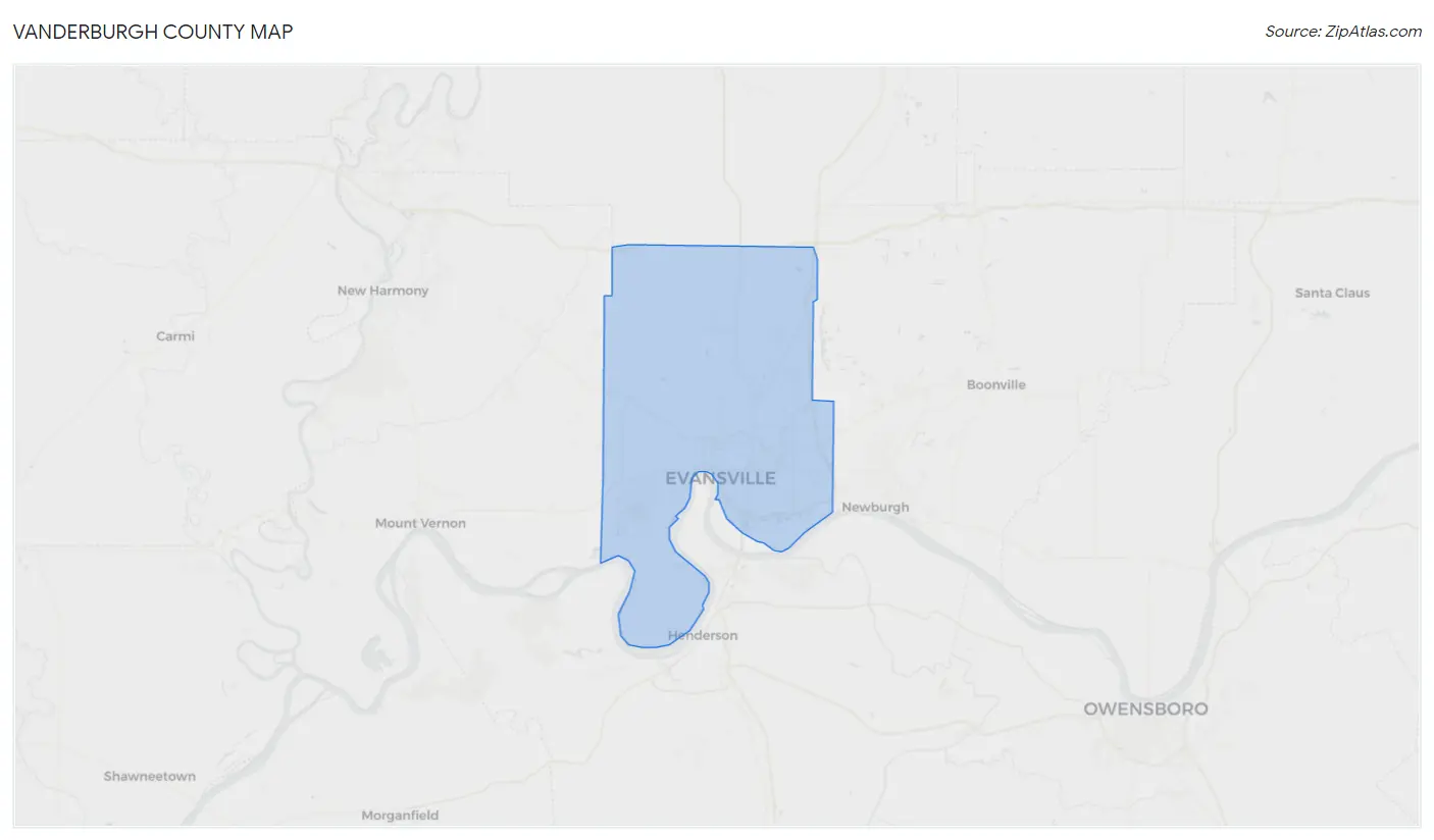 Vanderburgh County Map