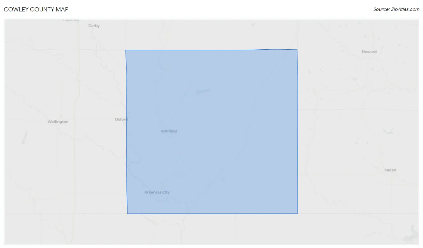 Cowley County Map