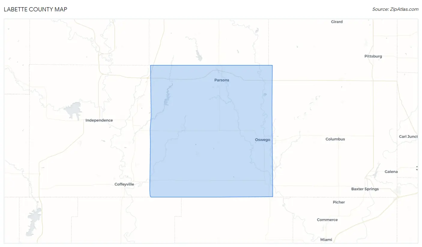 Labette County Map