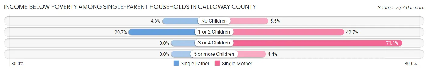 Income Below Poverty Among Single-Parent Households in Calloway County