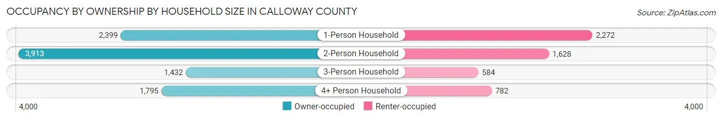 Occupancy by Ownership by Household Size in Calloway County