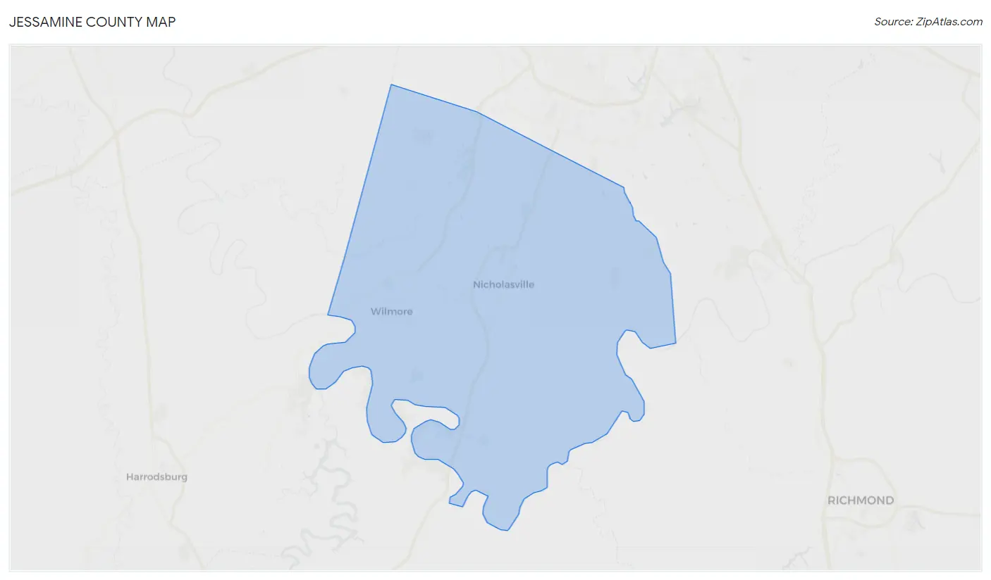 Jessamine County Map