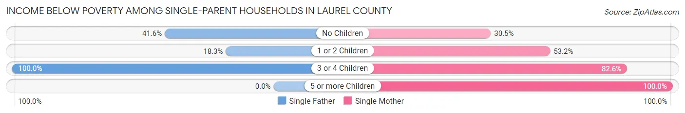 Income Below Poverty Among Single-Parent Households in Laurel County