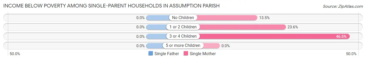 Income Below Poverty Among Single-Parent Households in Assumption Parish