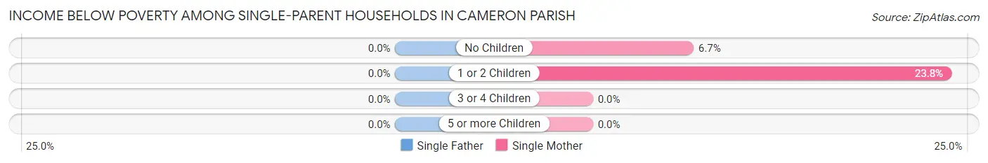 Income Below Poverty Among Single-Parent Households in Cameron Parish