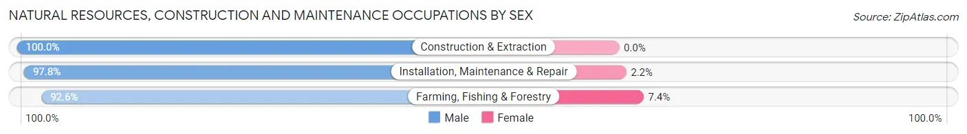 Natural Resources, Construction and Maintenance Occupations by Sex in Jackson Parish