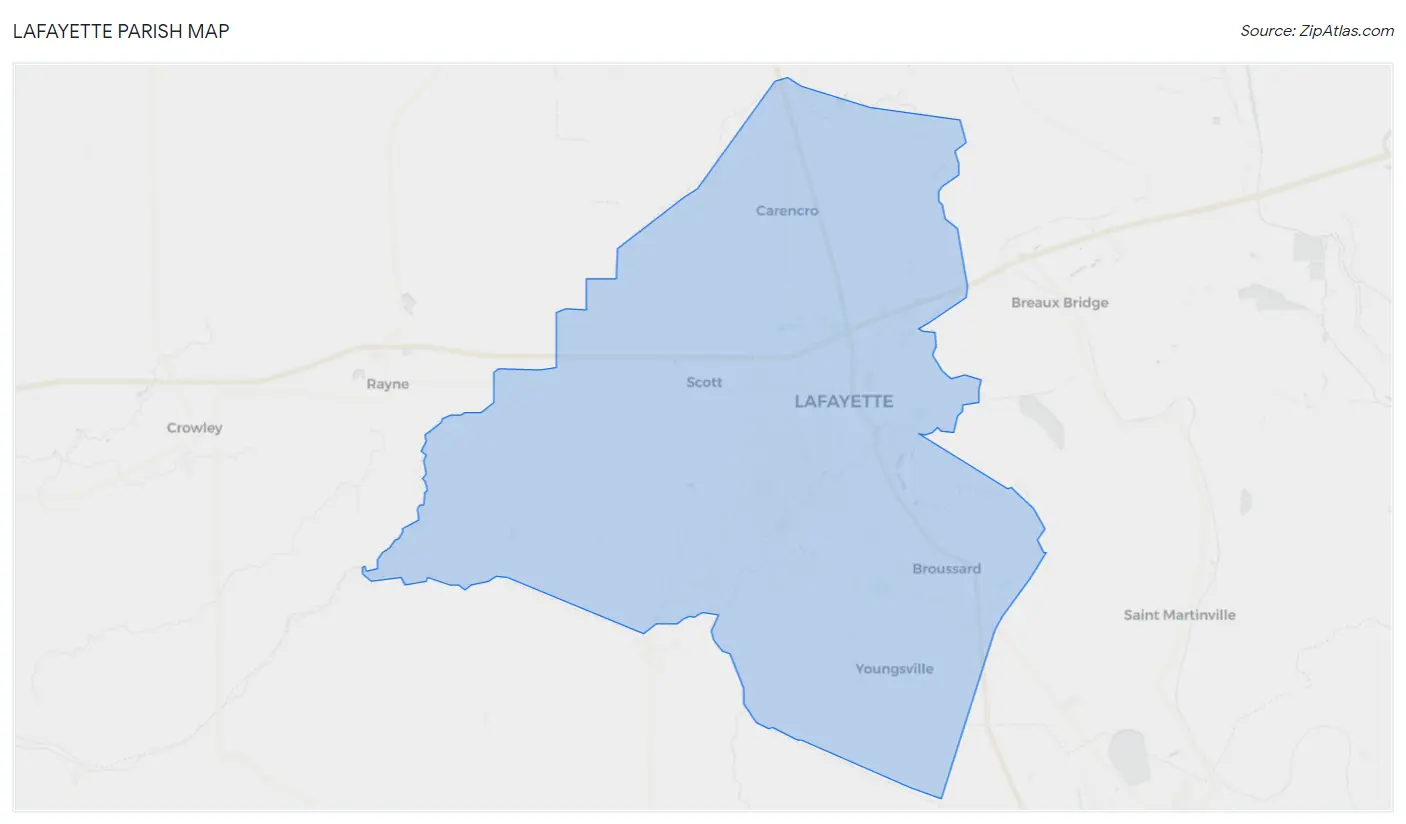 Lafayette Parish Map