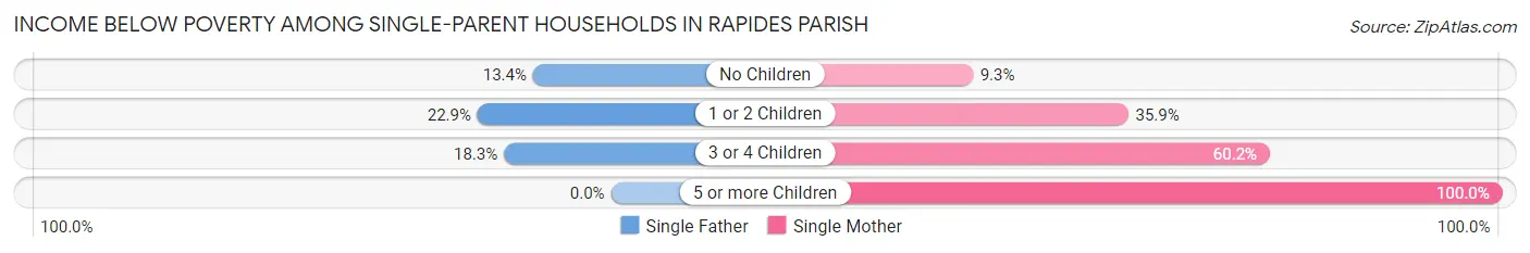 Income Below Poverty Among Single-Parent Households in Rapides Parish