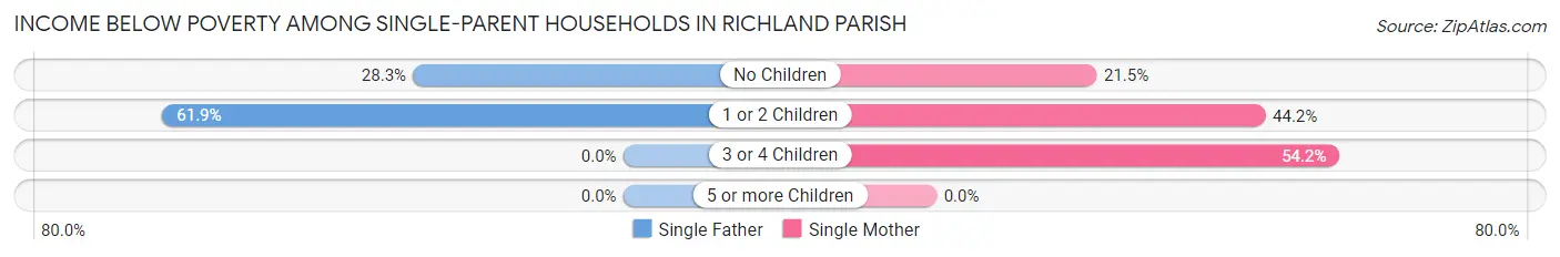 Income Below Poverty Among Single-Parent Households in Richland Parish