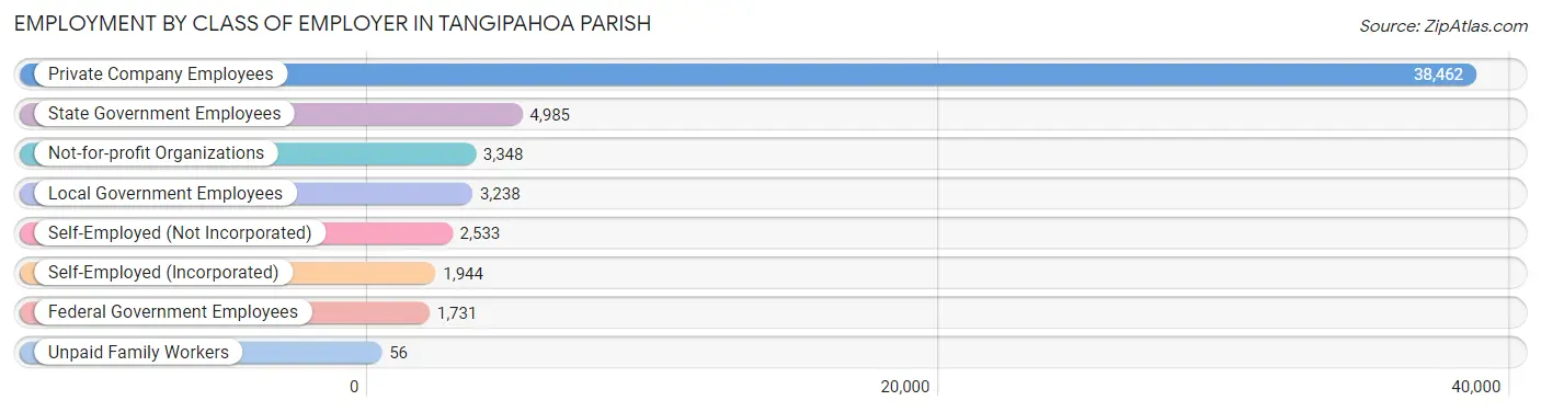 Employment by Class of Employer in Tangipahoa Parish