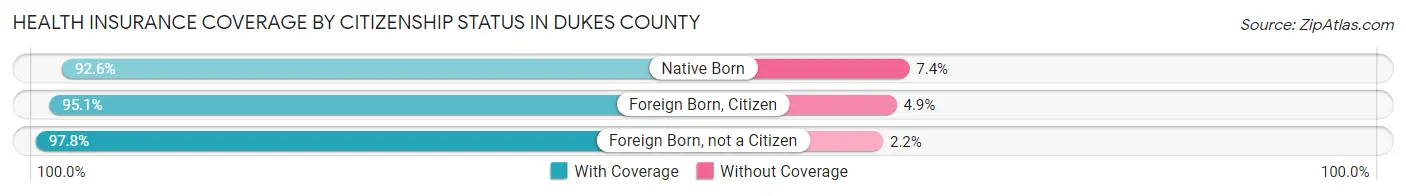 Health Insurance Coverage by Citizenship Status in Dukes County