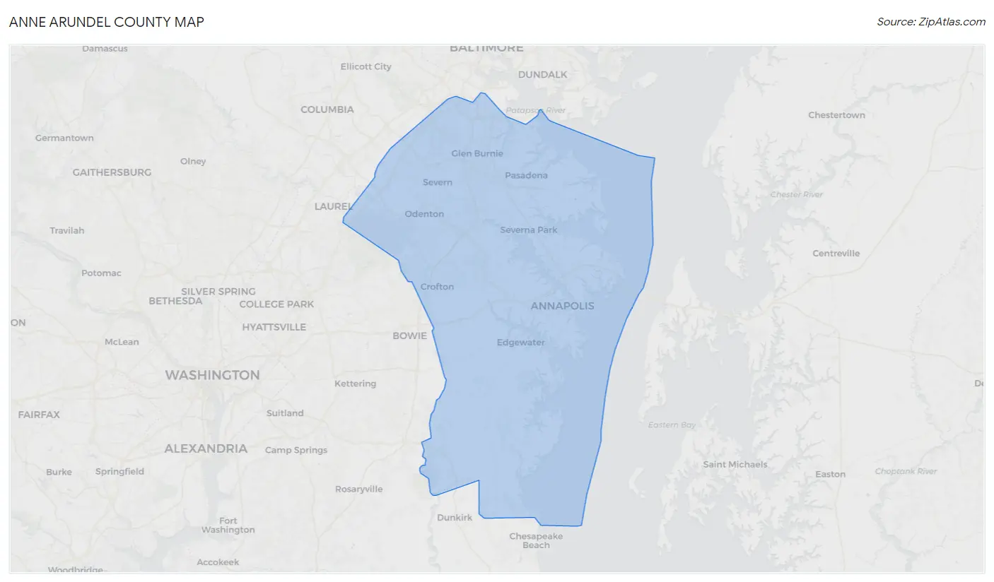 Anne Arundel County Map
