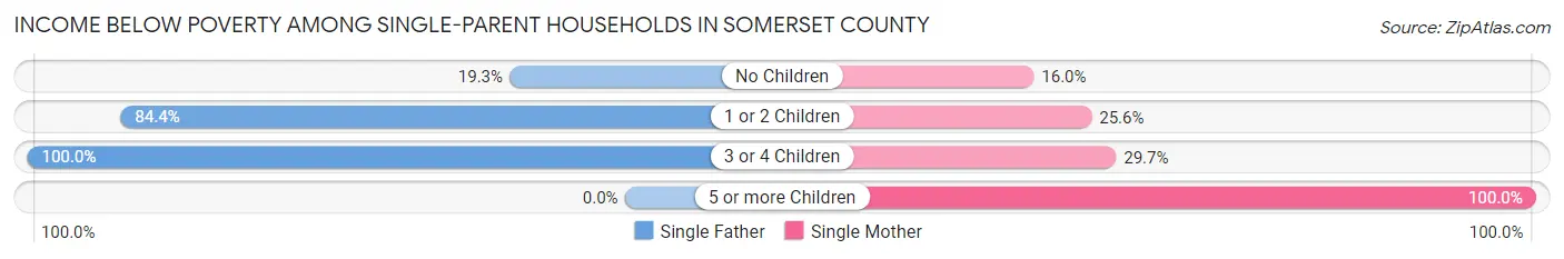 Income Below Poverty Among Single-Parent Households in Somerset County
