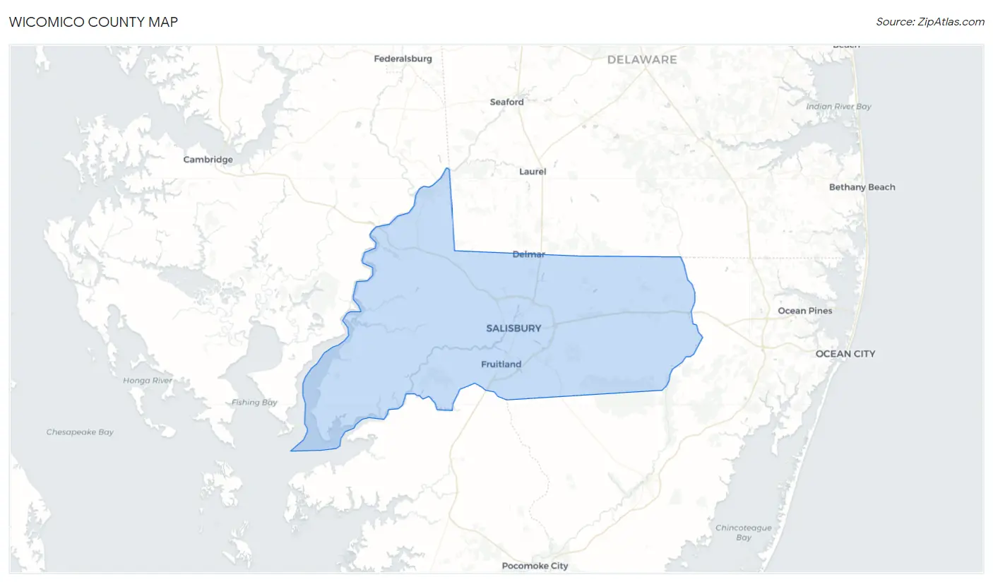 Wicomico County Map