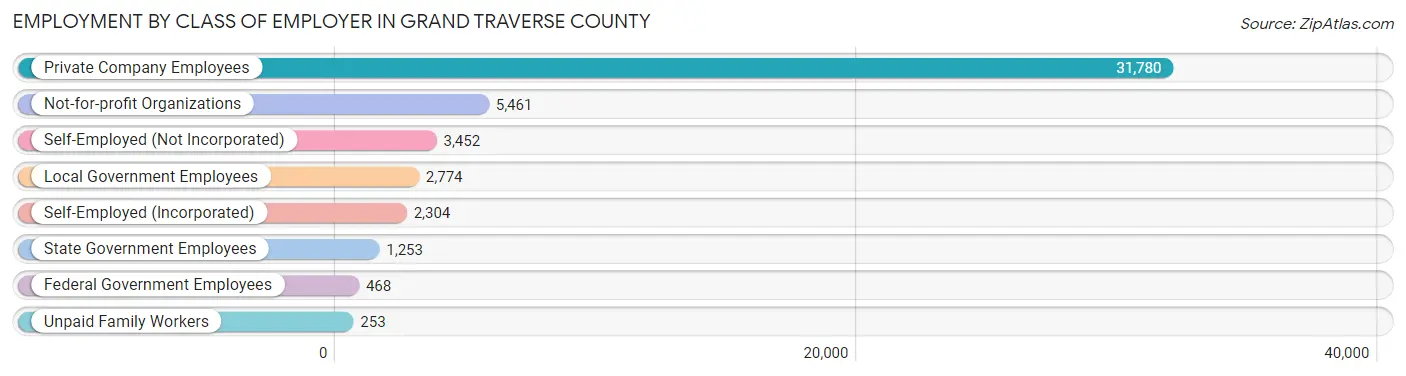 Employment by Class of Employer in Grand Traverse County